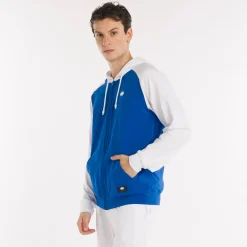 Sweat à capuche zippé bicolore
