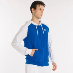 Sweat à capuche zippé bicolore