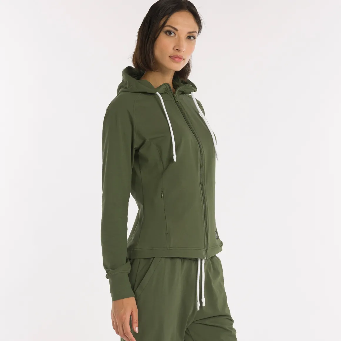 Sweat à capuche zippé pour femmes Essential SS25