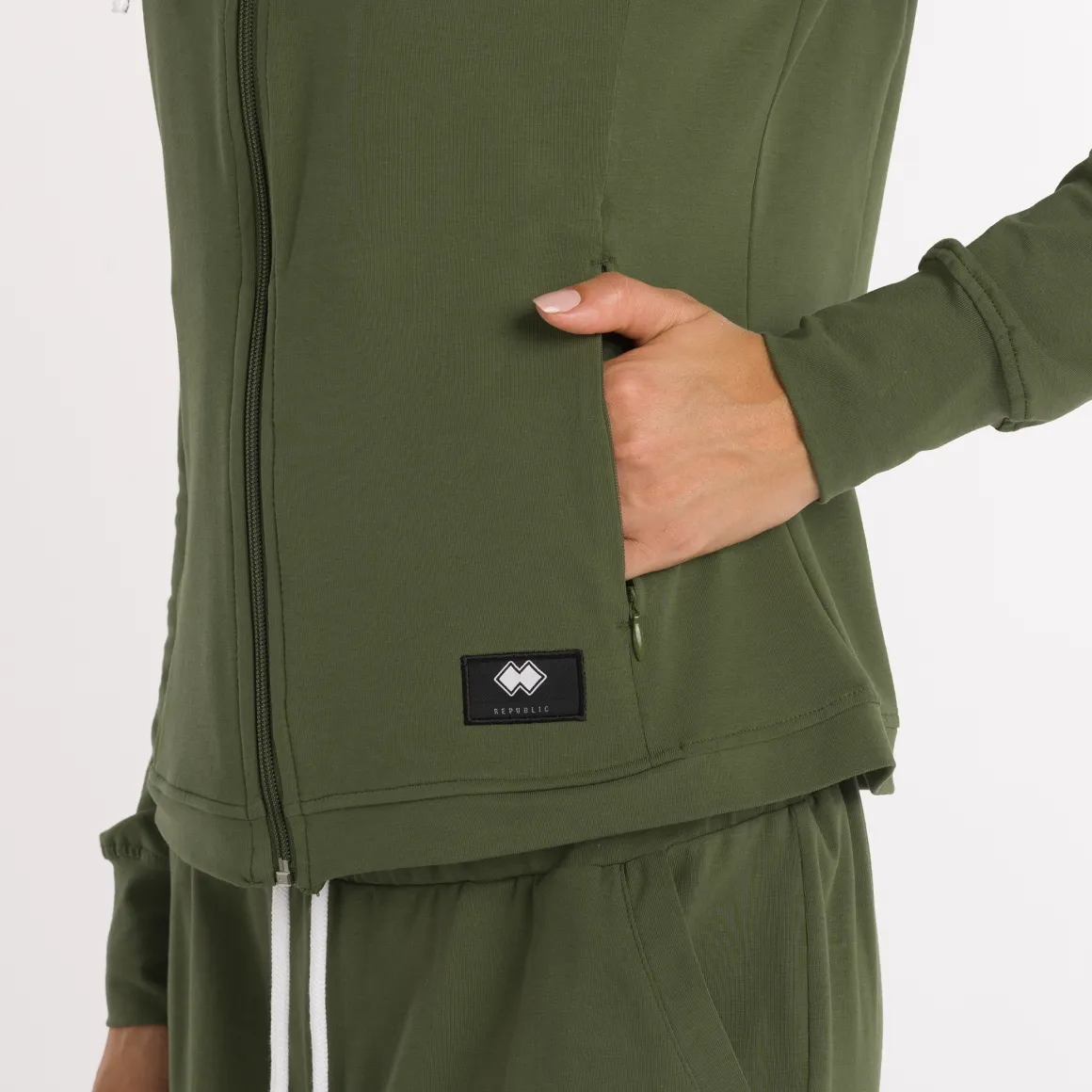 Sweat à capuche zippé pour femmes Essential SS25