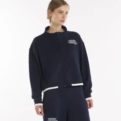 Sweatshirt crop SS25 à fermeture éclair intégrale pour femmes